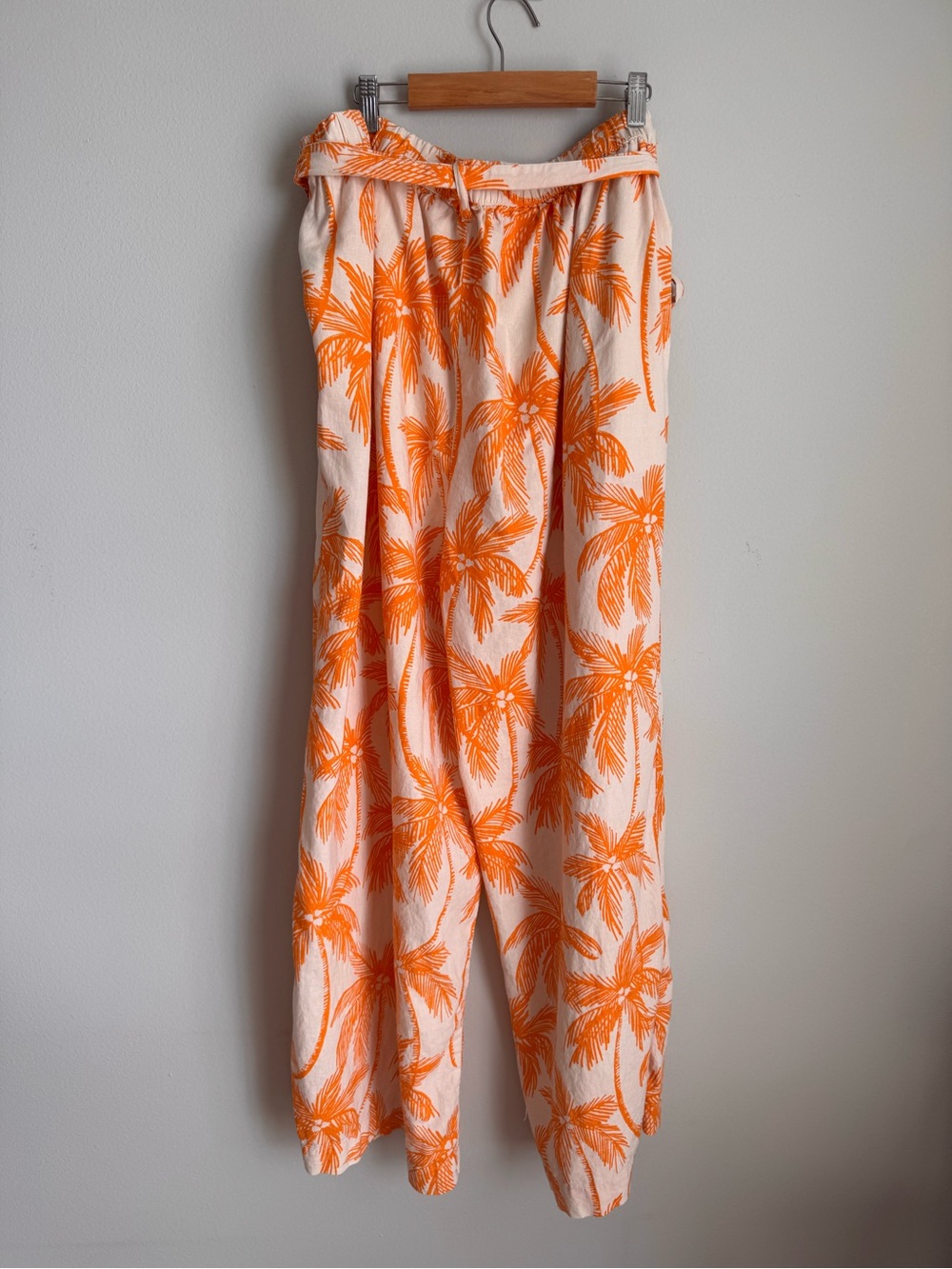 Future Collective Alani Noelle XXL Linen Blend Palm Print Wide Leg Pants - Picture 7 of 9